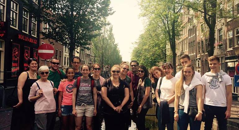 Free walking tour group with local tour guide in Amsterdam​