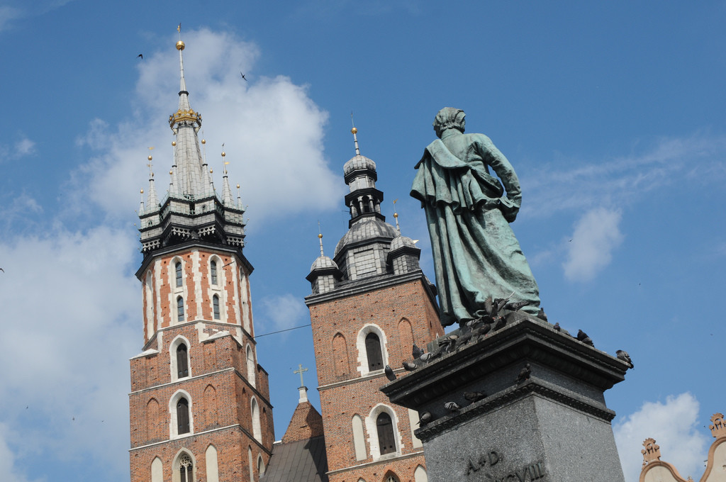 Statue in the Old Town in Krakow, Poland, as seen on free walking tours