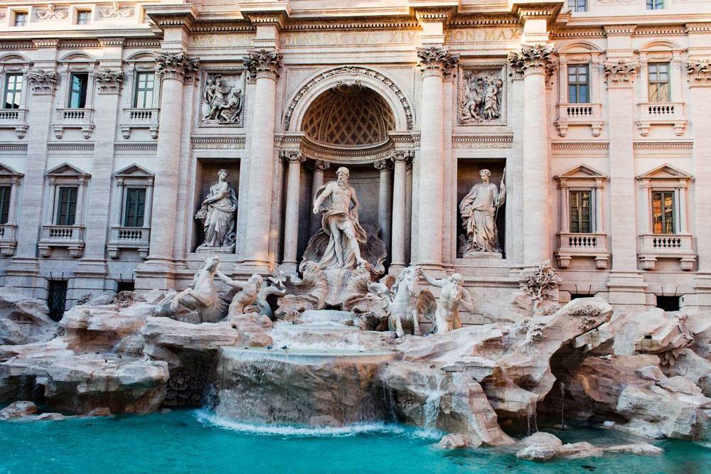 The Trevi fountain in Rome, Italy