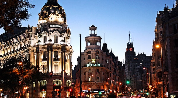 Night view of Madrid