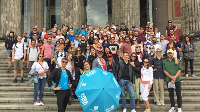 Tour groups at our Free Berlin tour meeting point